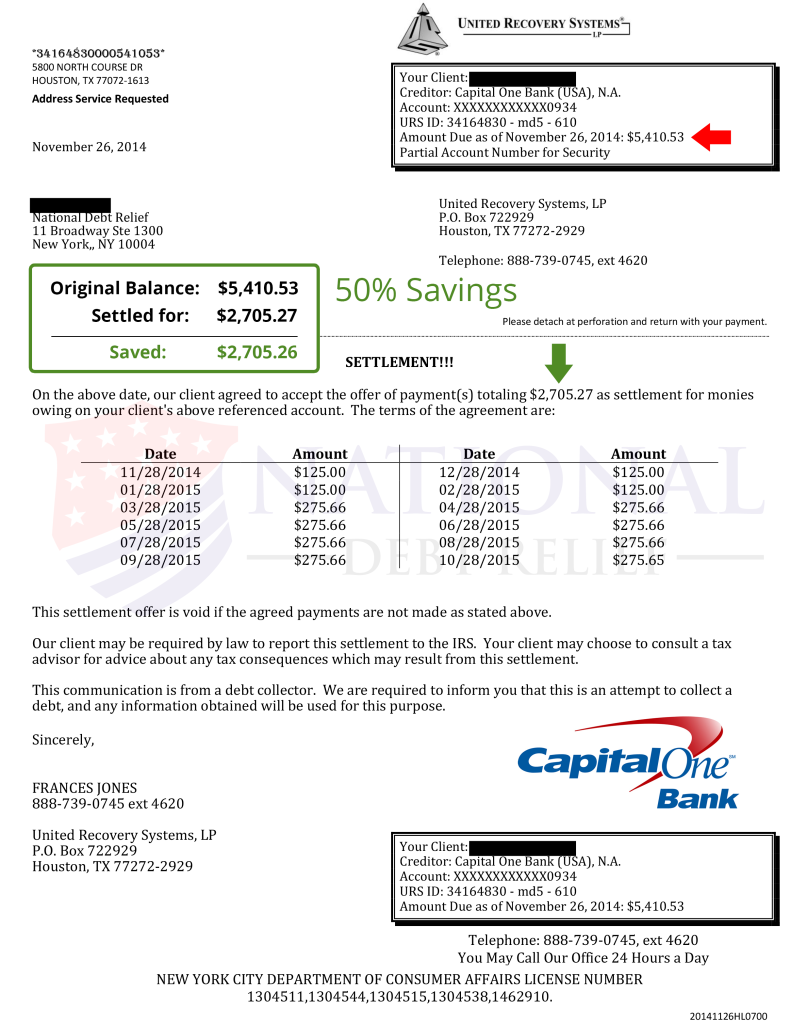 Capital One Debt Collection Phone Number