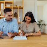 Couple making financial plans together