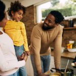 Parents discussing finances with kids