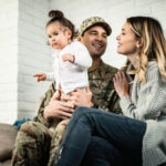 happy military family enjoying in time together