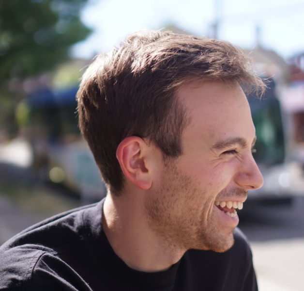 profile shot of man smiling