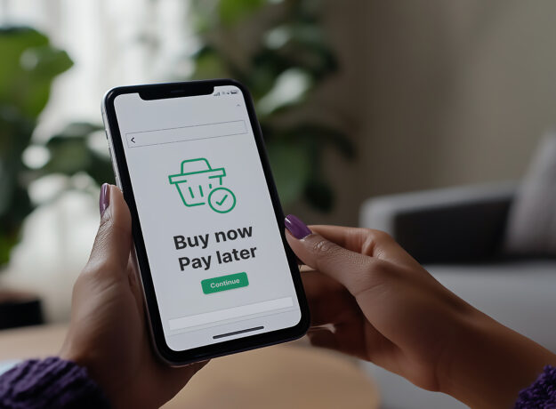 picture of buy now pay later on phone